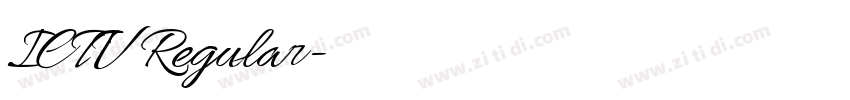 ICTV Regular字体转换